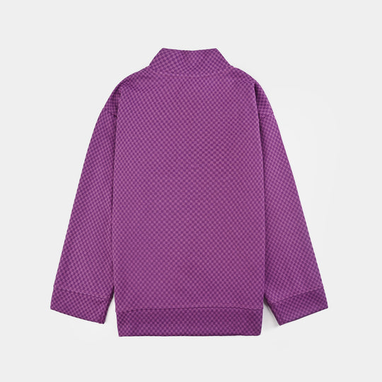 Girls Jacquard 2 Piece BETTER DAYS-Purple