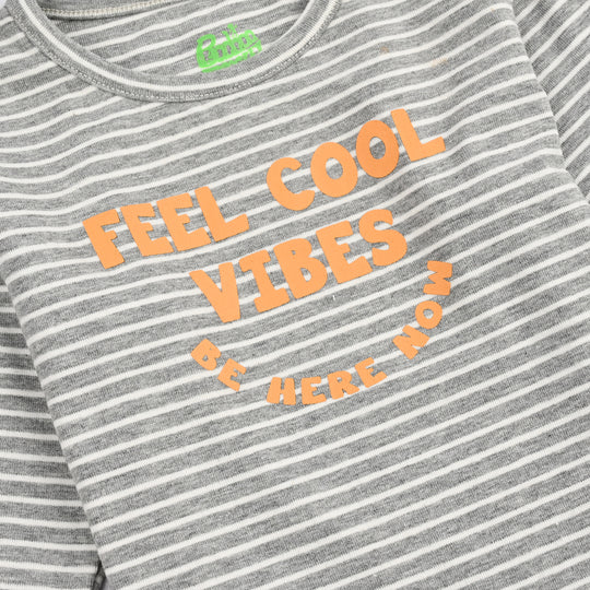 Infant Boys Jersey/Terry T-Shirt F/S HERE COMES THE FUN-GREY