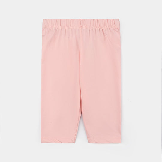 Infant Girls Poly Cotton Jersey Night Suit-Pink