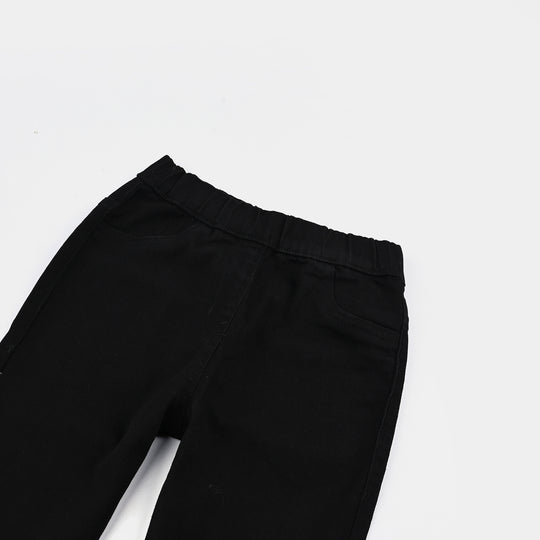 Girls Denim Stretch Jeggings Basic - BLACK