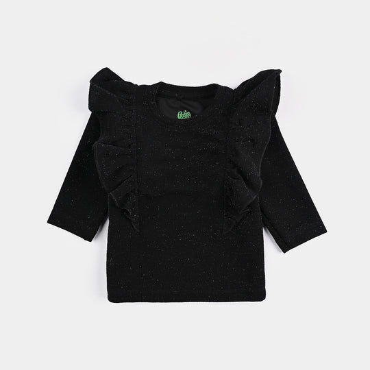 Infant Girls Microfiber Jersey T-Shirt F/S Black LUREX