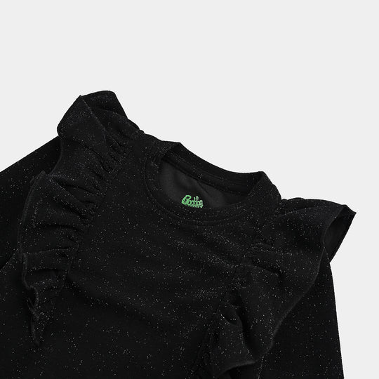 Infant Girls Microfiber Jersey T-Shirt F/S Black LUREX