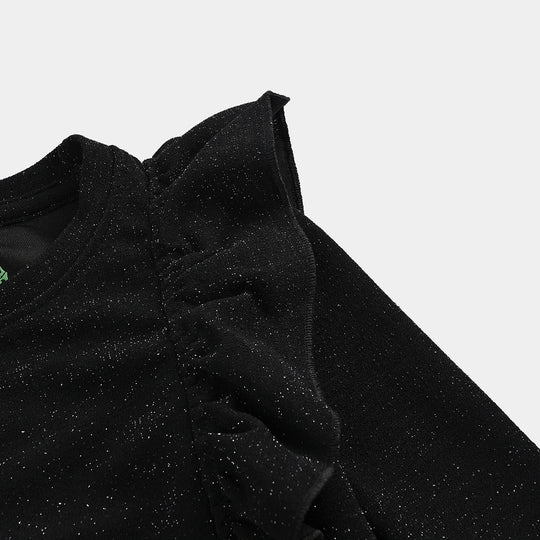 Infant Girls Microfiber Jersey T-Shirt F/S Black LUREX