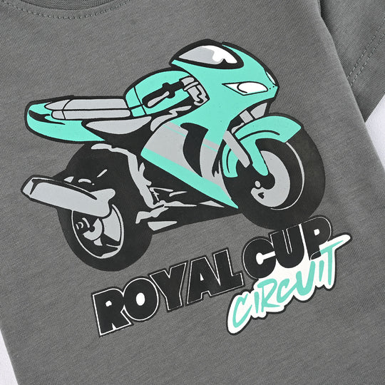 Infant Boys Jersey/Terry T-Shirt ROYAL CUP