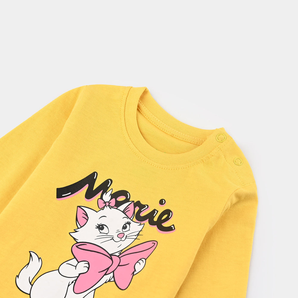 Infant Girls Jersey/Terry T-Shirt F/S MARIE-Yellow