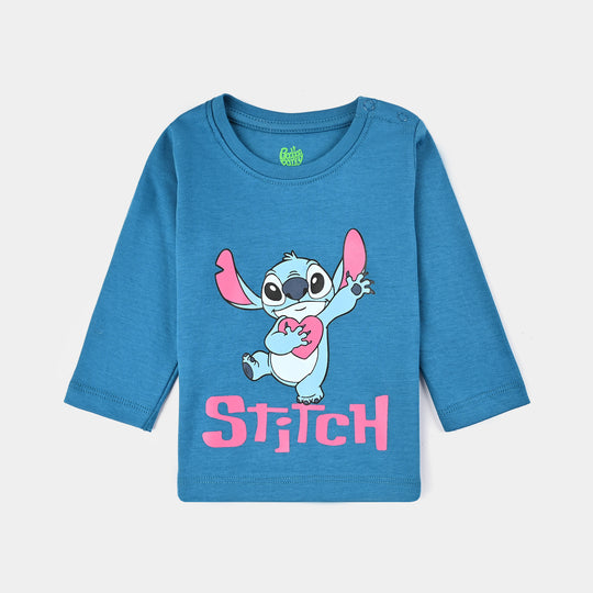 Infant Girls Cotton Interlock Suit STITCH-Blue