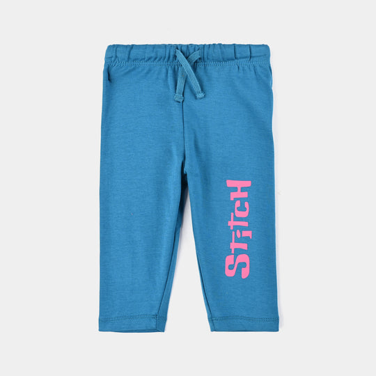 Infant Girls Cotton Interlock Suit STITCH-Blue