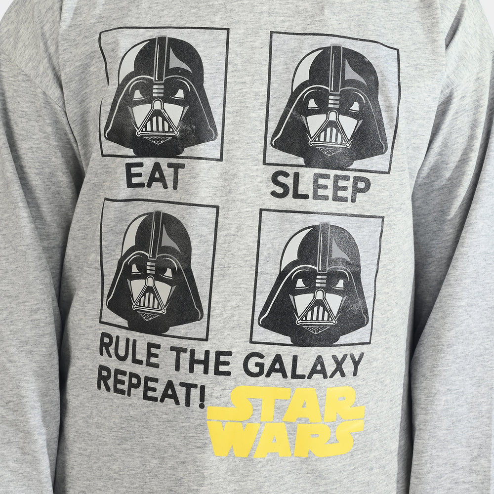 Boys Poly Cotton Jersey Night Wear - GREY