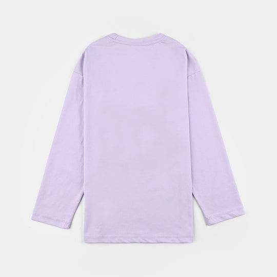 Girls Poly Cotton Jersey N-Suit STAY IN BED CLUB - Purple
