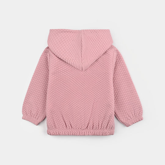 Infant Girls Jacquard Jacket PINK QUILTED-Pink