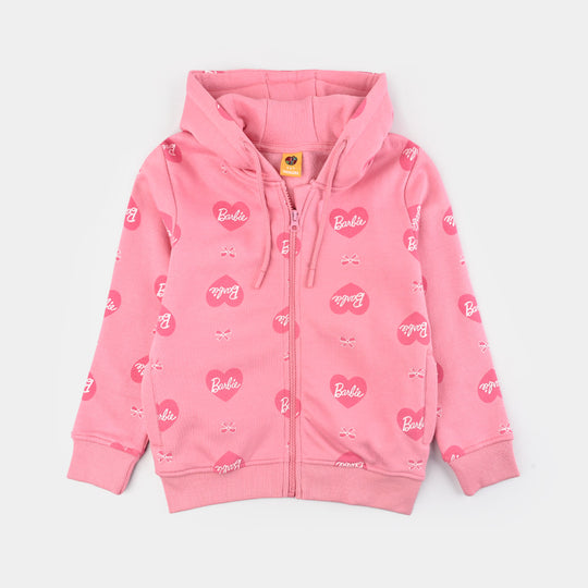 Girls Fleece Jacket-Candy Pink