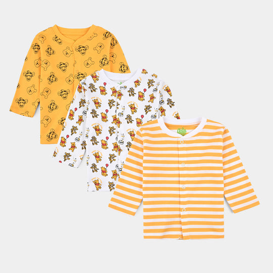 Infant Boys Cotton Interlock Cardigan Pack OF 3 - Yellow White