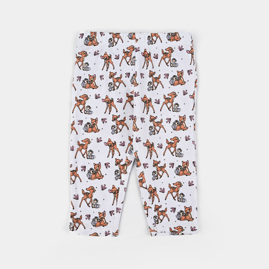 Infant Girls Cotton Interlock Bambi Pyjama Pack OF 3 - Pink.White