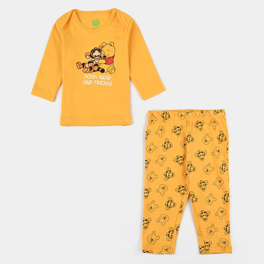 Infant Boys Cotton Interlock 4 Piece Suit Set-Yellow