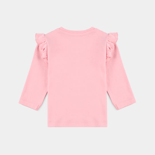 Infant Girls Cotton Interlock Pyjama + Tee F/S Bambi - Pink