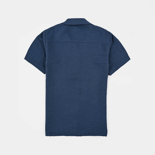 Girls Viscose Woven Nightwear -Basic-BLUE