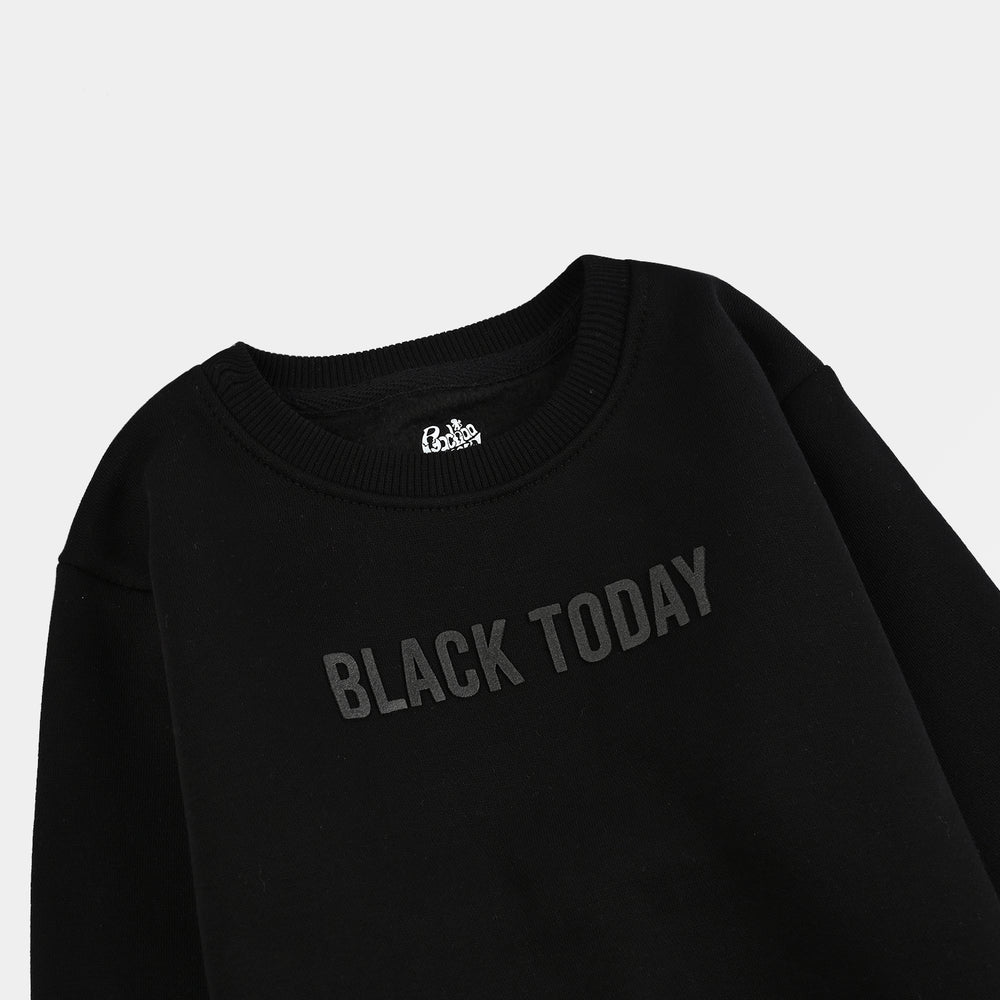 Boys Fleece Sweatshirt Black Today