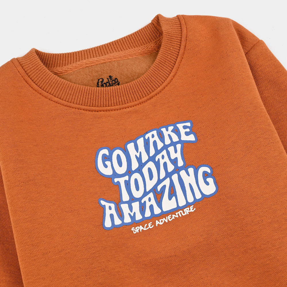 Boys Fleece Sweatshirt (Today Amazing) - Orange