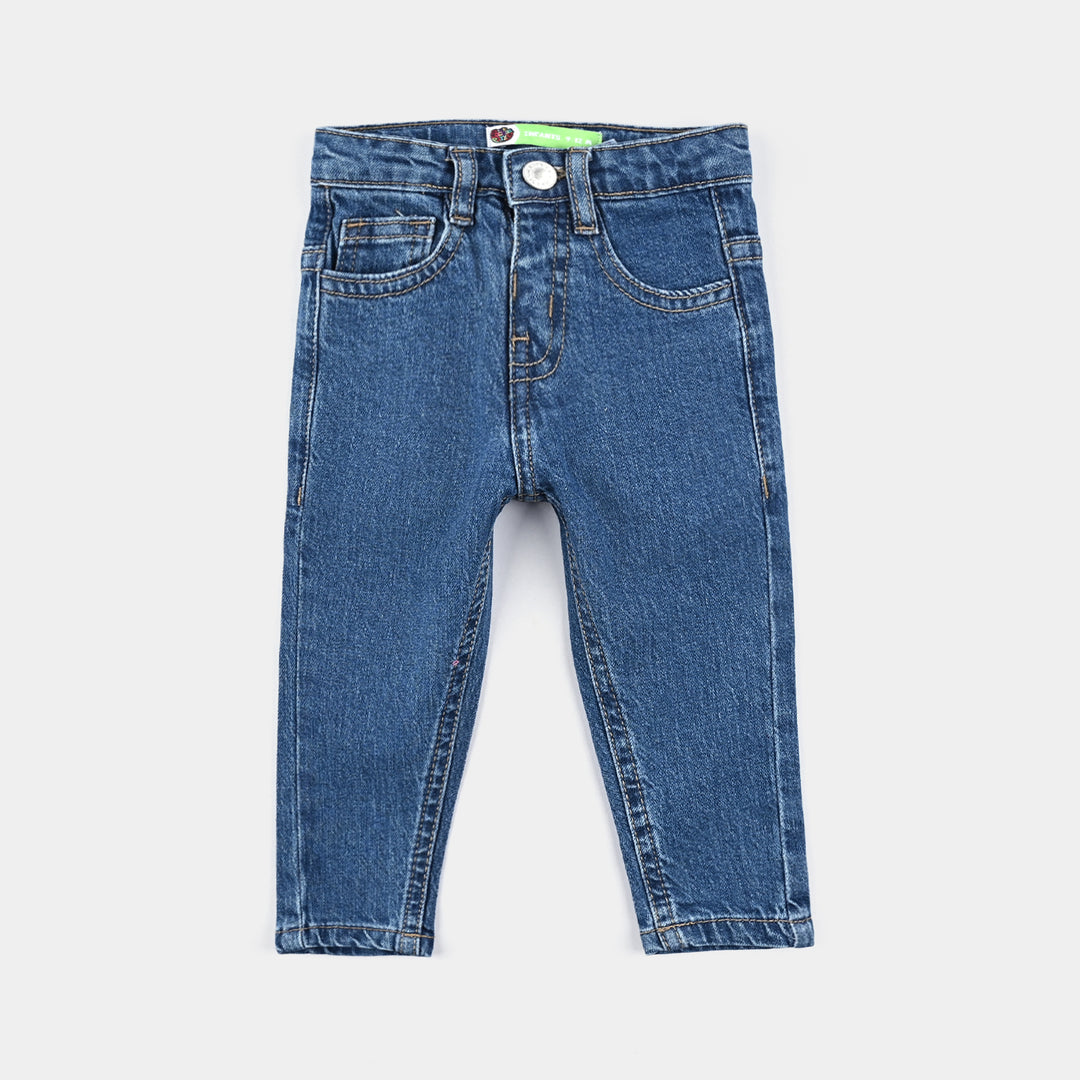 Infant Boys Denim Stretch Pant Basic - Mid Blue