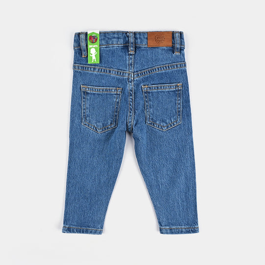 Infant Girls Denim Stretch Pant Basic - Mid Blue