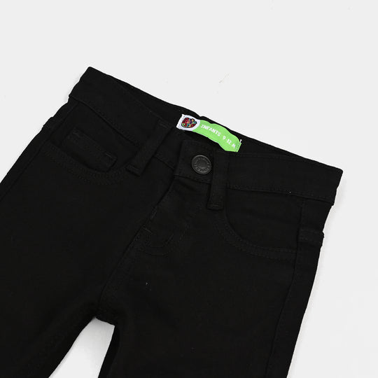 Infant Girls Denim Stretch Pant Basic - BLACK