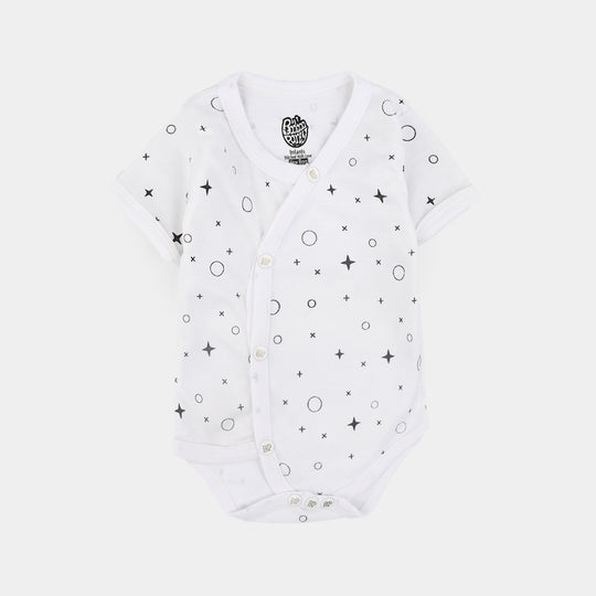 Pack Of 3 Infant Unisex Cotton Cut Design Rompers Set