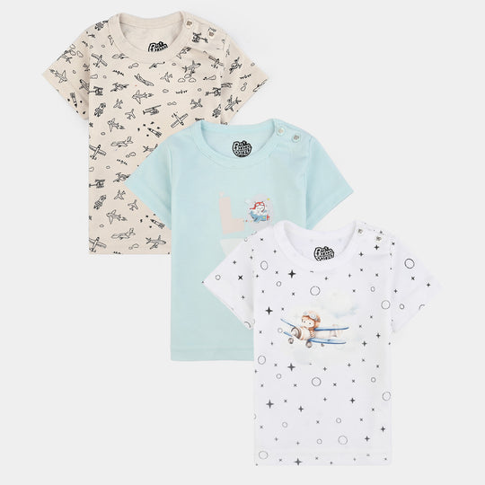 Pack Of 3 Infant Unisex Cotton Short Sleeves T-Shirt Set