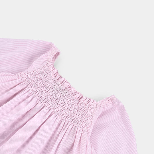 Infant Girls Cotton Casual Top Stripes - Pink