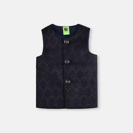 Infant Boys Poly Viscose Waist coat (Royal)-NAVY