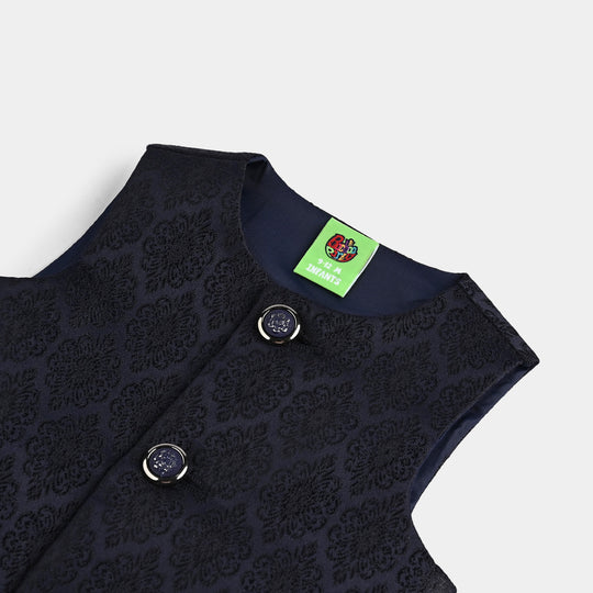 Infant Boys Poly Viscose Waist coat (Royal)-NAVY