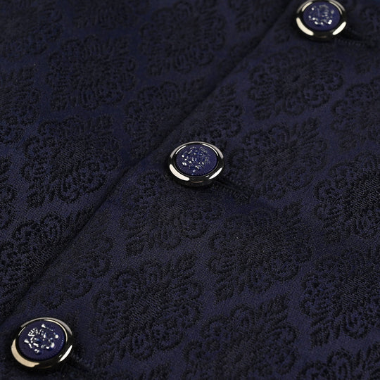 Infant Boys Poly Viscose Waist coat (Royal)-NAVY