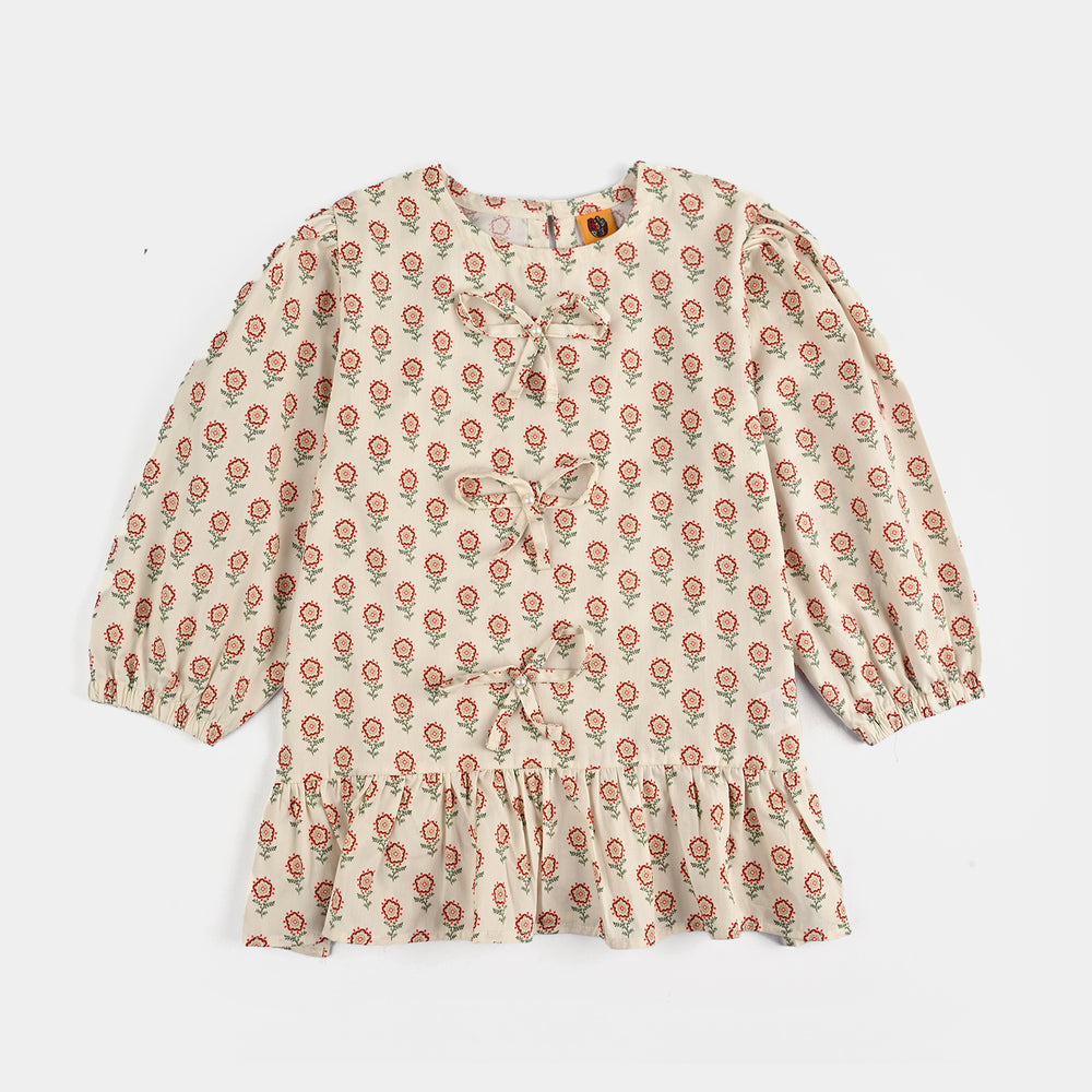 Girls Cotton Poplin Co-Ord Set Airy-Off.White