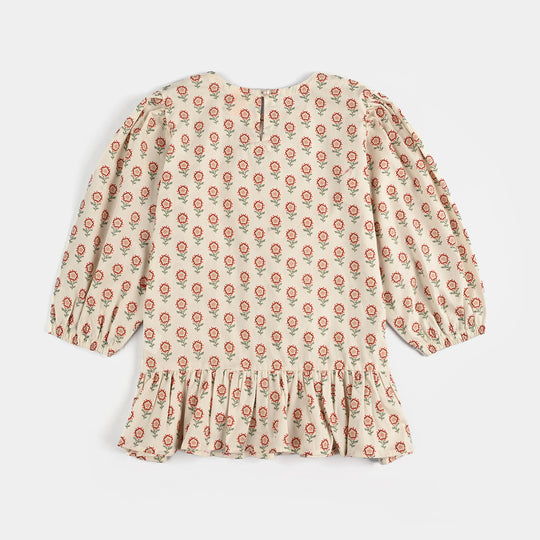 Girls Cotton Poplin Co-Ord Set Airy-Off.White