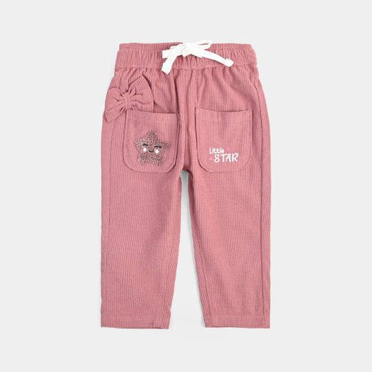 Infant Girls Cotton Pant Little Star-Pink