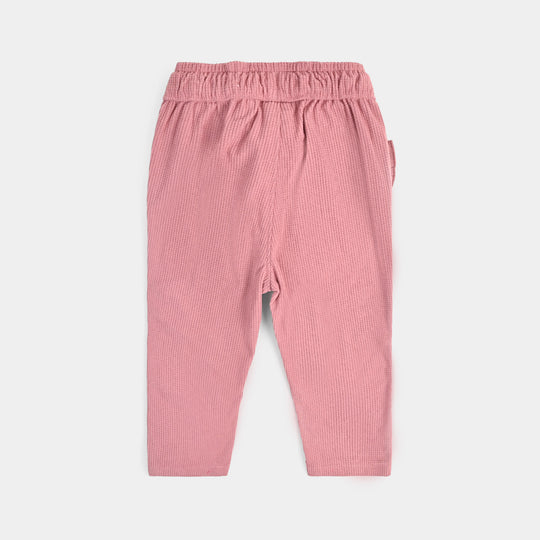 Infant Girls Cotton Pant Little Star-Pink