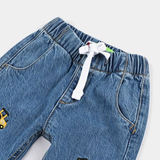 Infant Boys Denim Stretch Pant Casual Chic Denim-Mid Blue