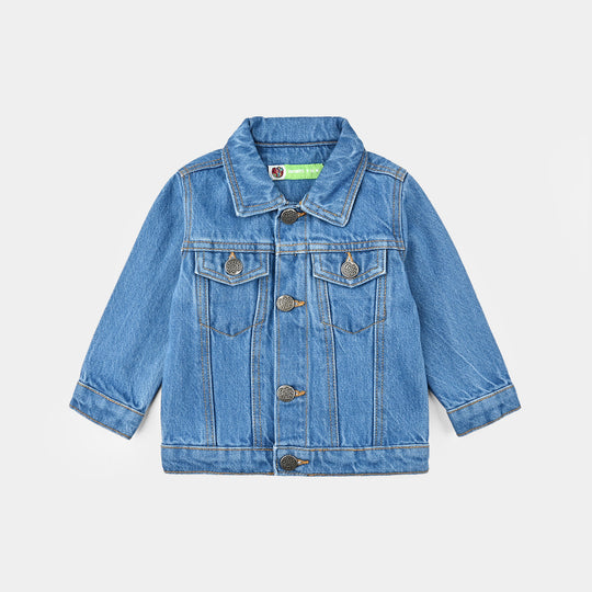 Infant Boys Denim Stretch Woven Jacket Basic-BLUE