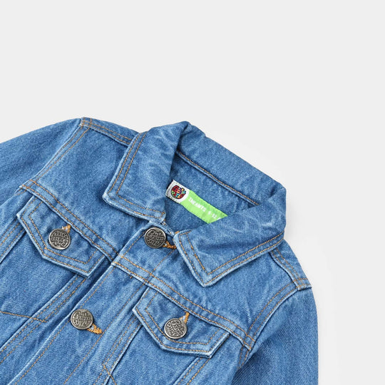 Infant Boys Denim Stretch Woven Jacket Basic-BLUE