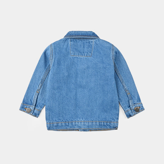 Infant Boys Denim Stretch Woven Jacket Basic-BLUE