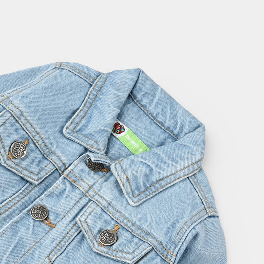 Infant Boys Denim Stretch Woven Jacket Basic-Light Blue
