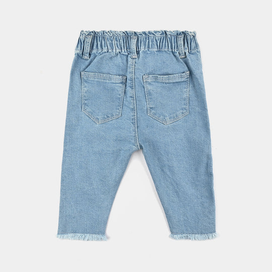 Infant Girls Denim Stretch Pant Twinkle Edge-Mid Blue