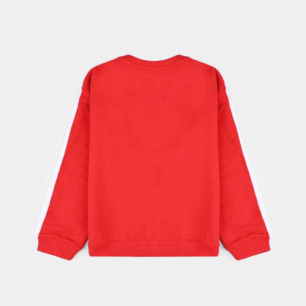 Boys Jersey/Terry Sweatshirt Race Club-C.Red