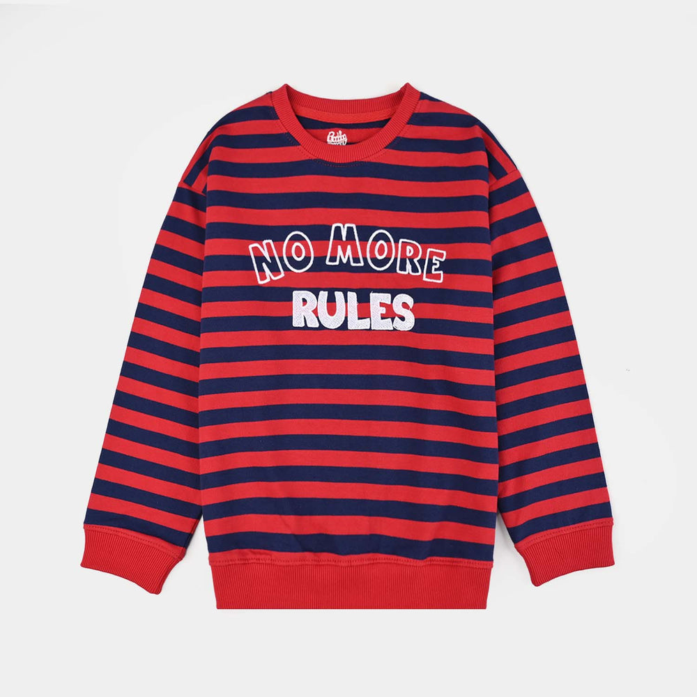 Boys Jersey/Terry Sweatshirt No More Rules-RED
