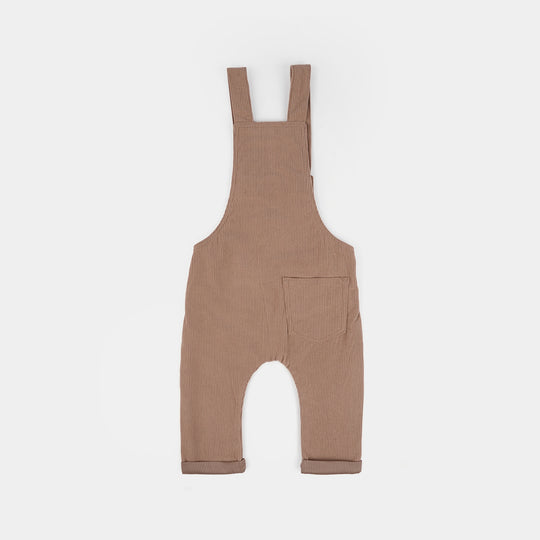 Infant Boys Corduroy Dangri Bear-BROWN