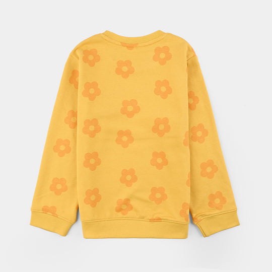 Girls Jersey/Terry 2 Piece Suit - Yellow