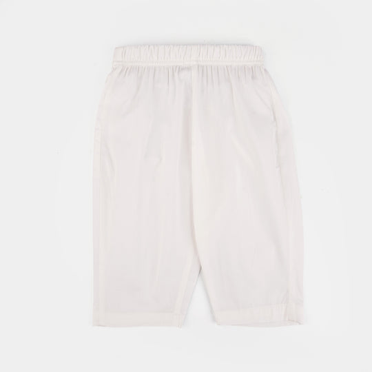 Infant Boys Cotton Poplin Kurta Pajama (Elegant)-White