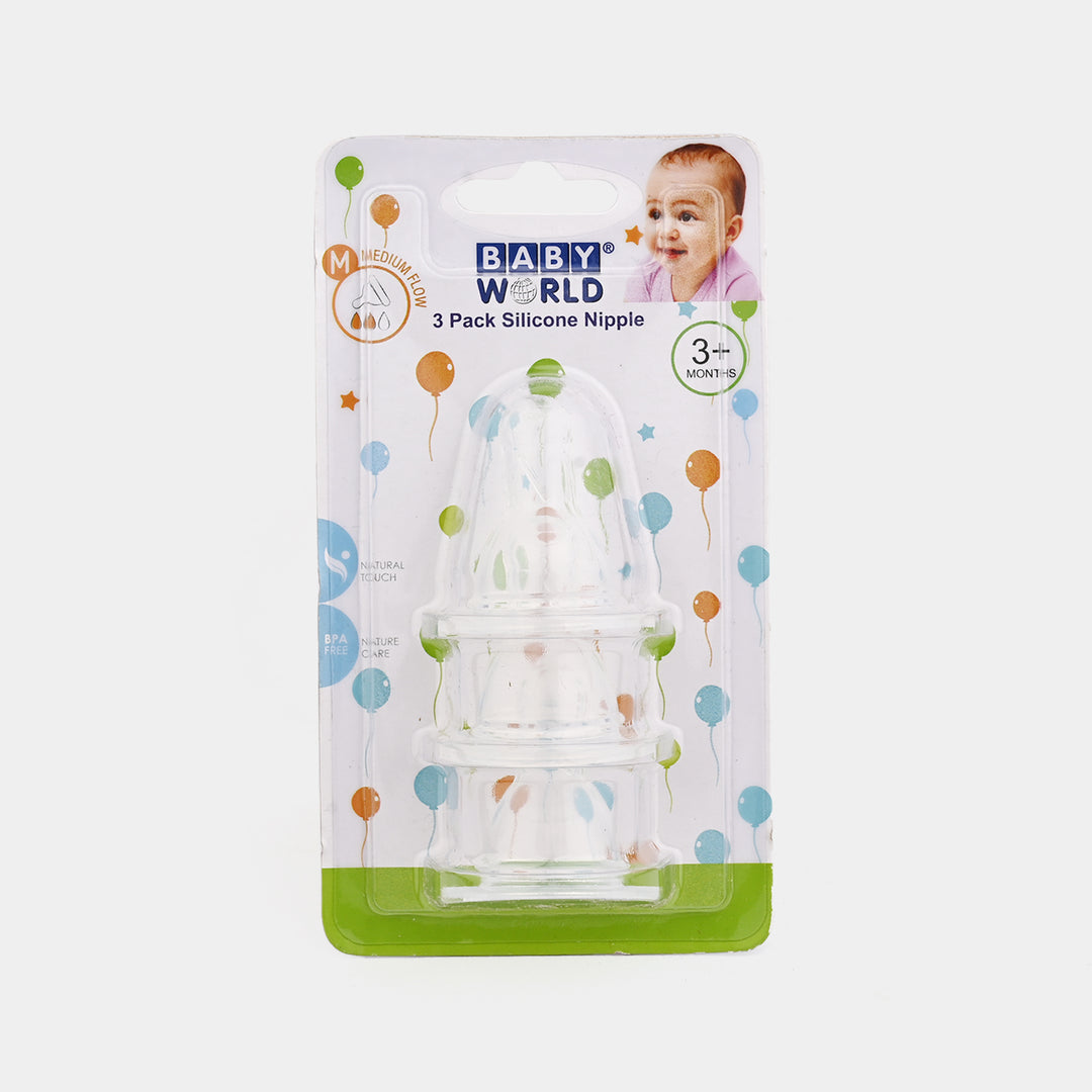 Pack Of 3 Silicone Nipple 4042