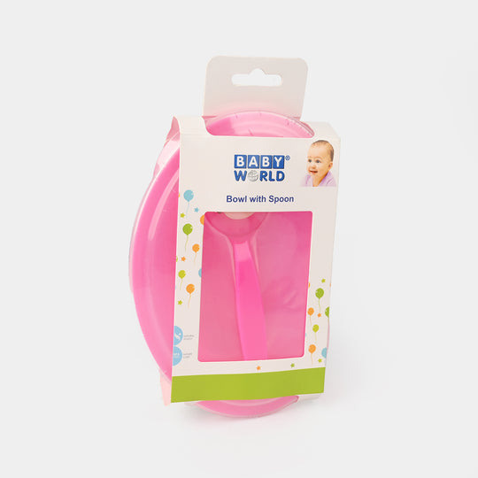 Baby Bowl & Spoon Set 4046 Pink