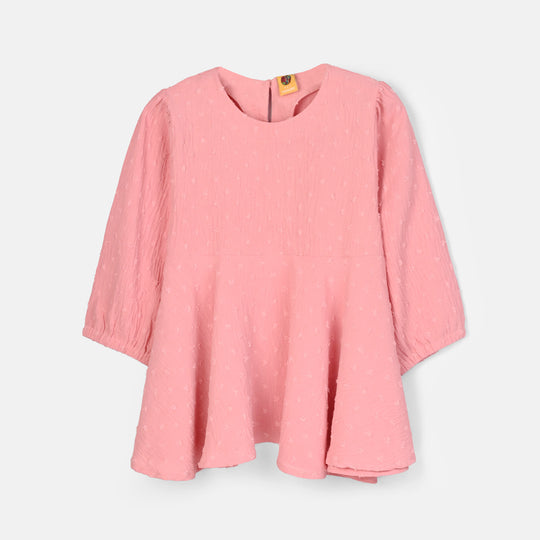 Girls Cotton CO-Ord Set Peachy-L.Pink