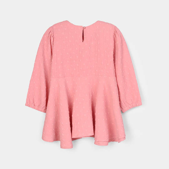 Girls Cotton CO-Ord Set Peachy-L.Pink